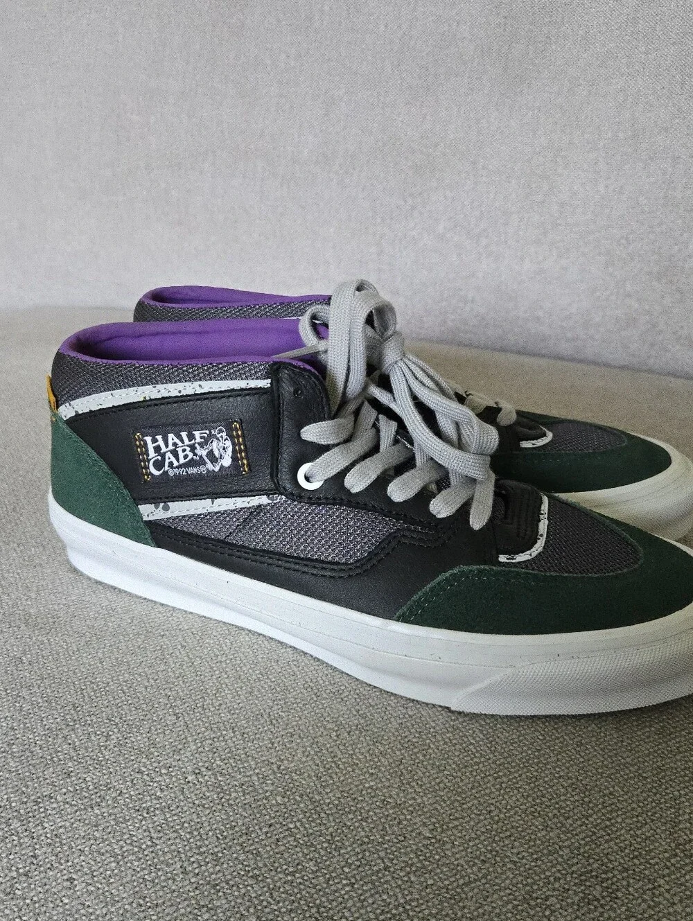 Vans Half Cab Men 8.5 Devil On The Detail Edition Heavy Duty Green Black 0826